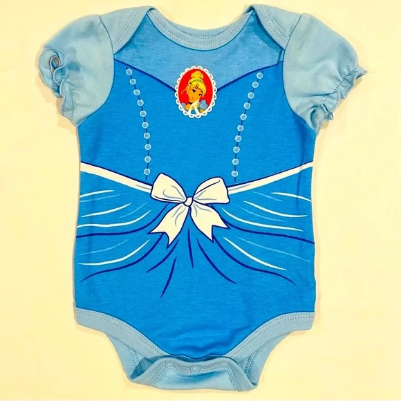 New Disney Princess Bodysuits Girls 0-3M Snow White Cinderella Ariel 3-6 Belle